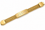 Personalized Gold Name Bracelet – Custom Engraved ID Bracelet thumbnail 1