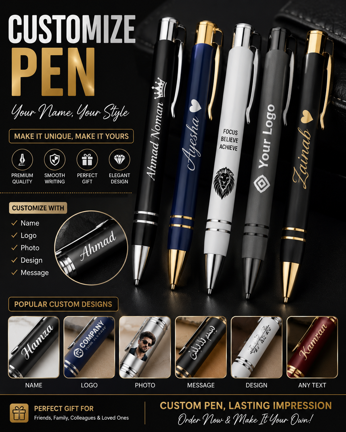 Customized Name Pen – Personalized Premium Metal Pen | Your Name, Your Style
