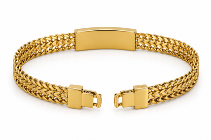 Personalized Gold Name Bracelet – Custom Engraved ID Bracelet