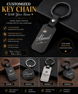 Customized Name Keychain – Personalized Metal Key Ring Gift
