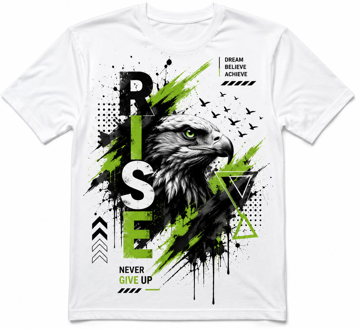 Eagle Rise T-Shirt – Premium Green & Black Graphic Streetwear Design