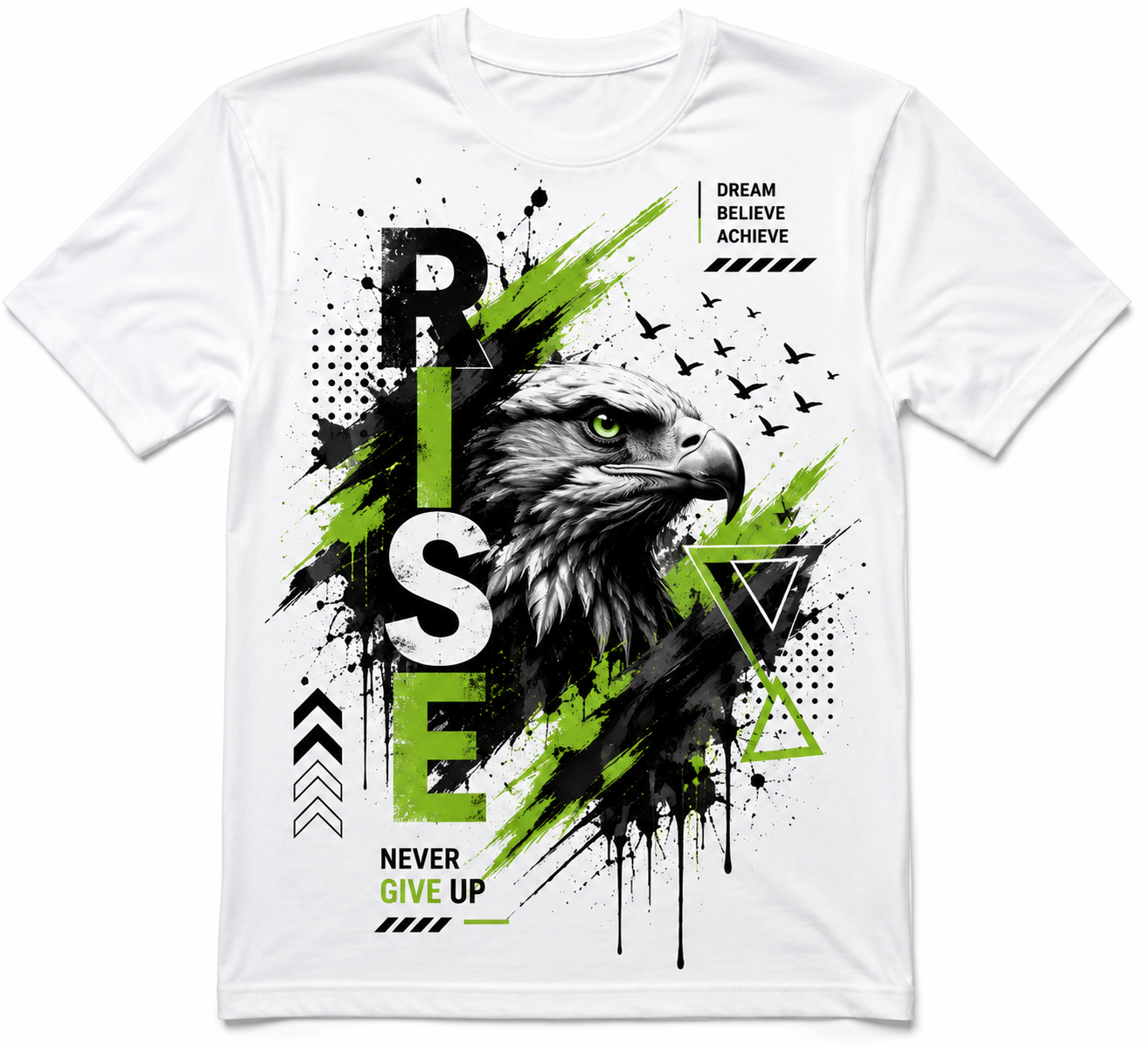 Eagle Rise T-Shirt – Premium Green & Black Graphic Streetwear Design